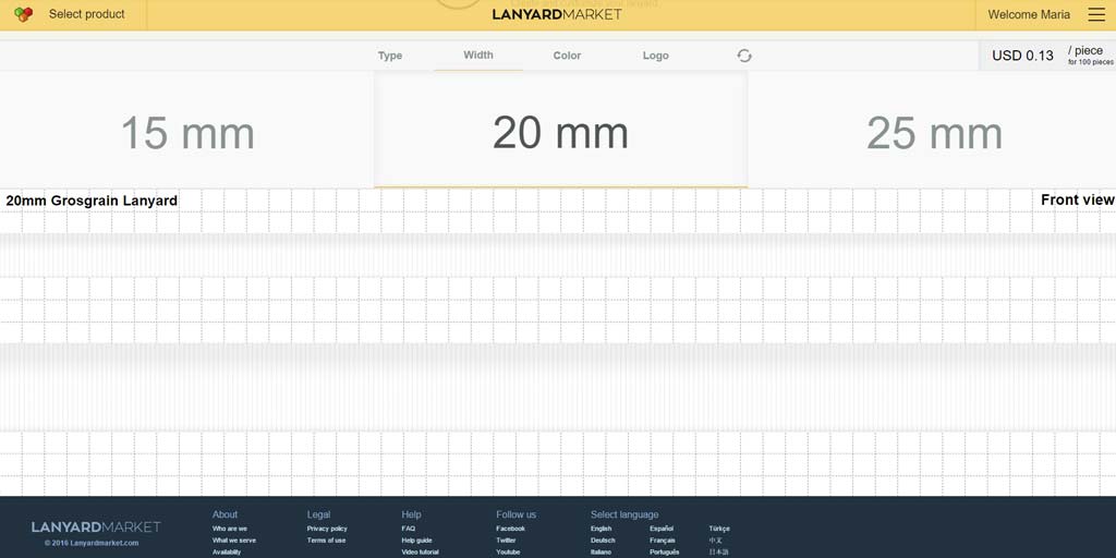Selecting lanyard width